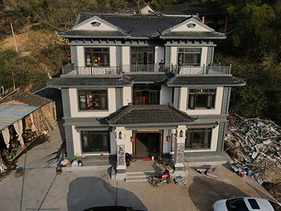 三層中式古建筑雙峰李府別墅施工案例
