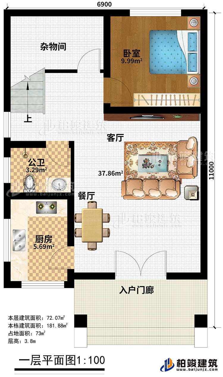 歐式三層樓房設計圖，三層新農村樓房圖紙BZ353-簡歐風格