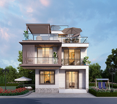 三層現代風格別墅設計圖